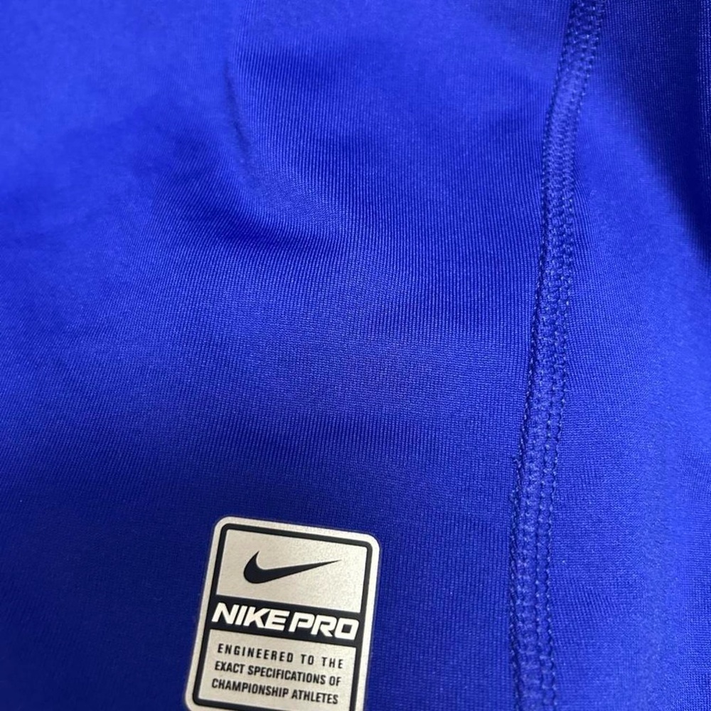 Nike Blue Long Sleeve Dri-Fit Athletic Top - Picture 3 of 6